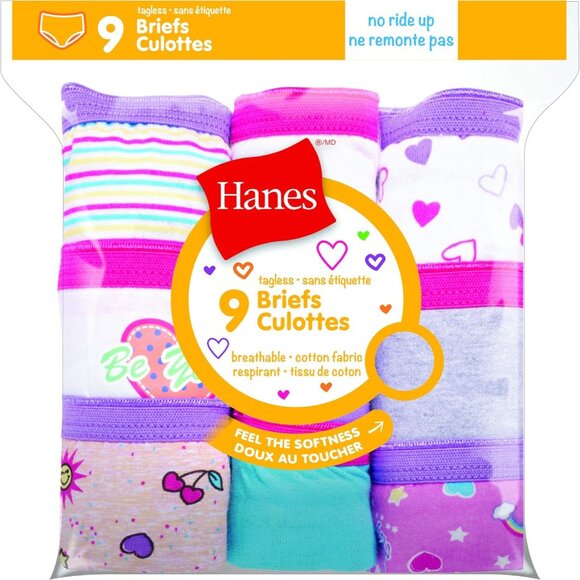 🆕Girls Tagless P9 Brief Assorted Cotton Comfortable Soft Durable Underwear - Picture 2 of 4